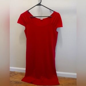 Capped Sleeve Strechy Dress